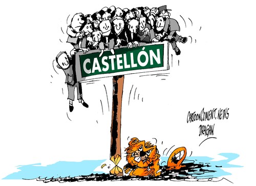 Cartoon: Castor Castellon (medium) by Dragan tagged castor,castellon,almasen,de,gas,fenomeno,sismico,cartoon