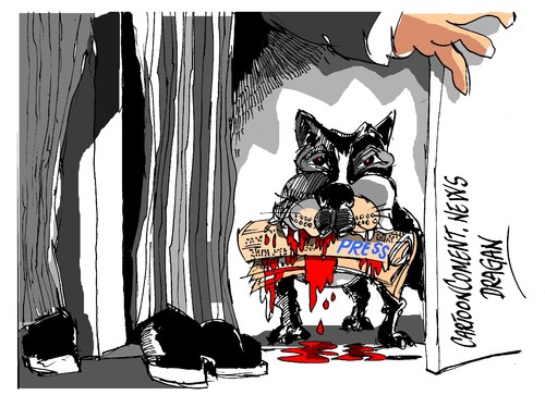 Cartoon: Dia Mundial (medium) by Dragan tagged dia,mundial,de,la,libertad,prensa,politics,cartoon