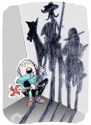 Cartoon: Don Quijote (medium) by Dragan tagged don,quijote