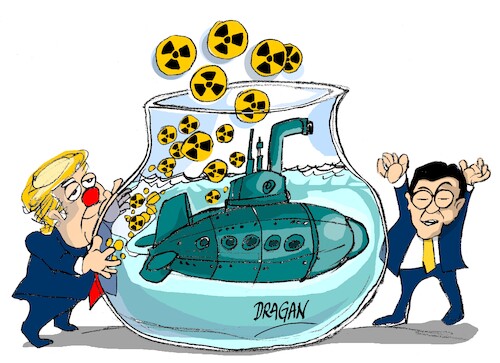 Donald Trump-Lee Jae-myung (medium) Cartoon: Donald Trump-Lee Jae-myung (medium) by Dragan tagged donald,trump,lee,jae,myung,eeuu,corea,del,sur