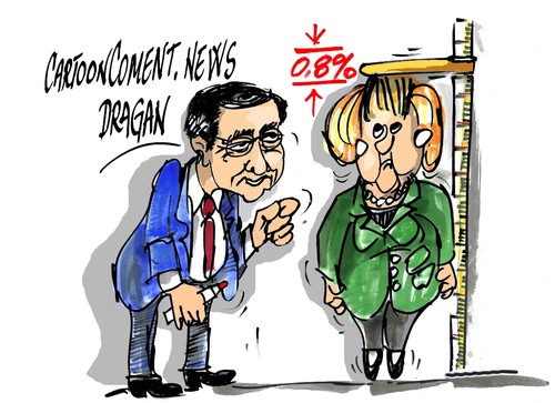 Cartoon: Draghi-Merkel-crecimiento (medium) by Dragan tagged mario,draghi,angela,merkel,crecimiento,alemania,banco,central,europeo,pib,politics,cartoon