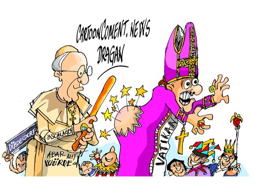 Cartoon: El Papa en el carnaval (medium) by Dragan tagged papa,francisco,carnaval,düsseldorf,religion,vaticano,cartoon,el