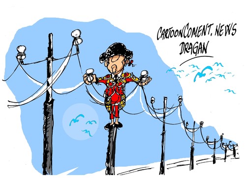 Cartoon: Espana-subida del luz (medium) by Dragan tagged cartoon,corrupcion,tarifas,electricas,luz,espana