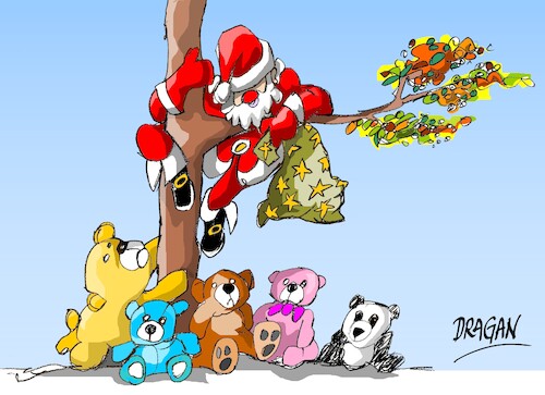 Cartoon: Feliz Navidad-Ho-Ho-Ho! (medium) by Dragan tagged feliz,navidad,ho,papa,noel