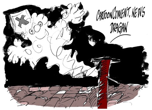 Cartoon: Fumata blanca en San Pedro (medium) by Dragan tagged fumata,blanca,san,pedro,vaticano,papa,cartoon