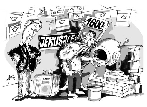 Cartoon: Joe Biden-Benjamin Netanyahu (medium) by Dragan tagged joe,biden,benjamin,netanyahu,israel,jerusalen,palestina,politics,cartoon