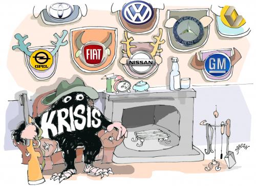 Cartoon: CRISIS-Generalmotors (medium) by Dragan tagged crisis,automobil,industri,generalmotors