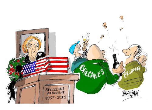 Cartoon: Madeleine Albright-1937-2022 (medium) by Dragan tagged madeleine,albright