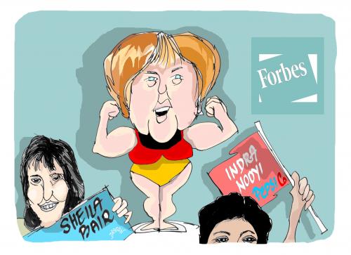 Cartoon: Merkel-FORBES (medium) by Dragan tagged merkel,angela,forbes