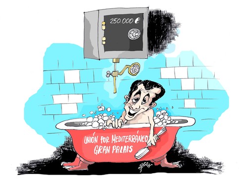Cartoon: Sarkozy (medium) by Dragan tagged gran,palais,rene,dosiere,union,europeanicolas,sarkozy,politics