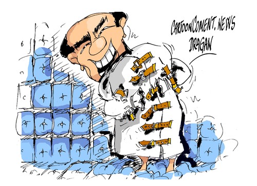 Cartoon: Silvio Berlusconi-inocente (medium) by Dragan tagged silvio,berlusconi,italia,justicia,politics,cartoon