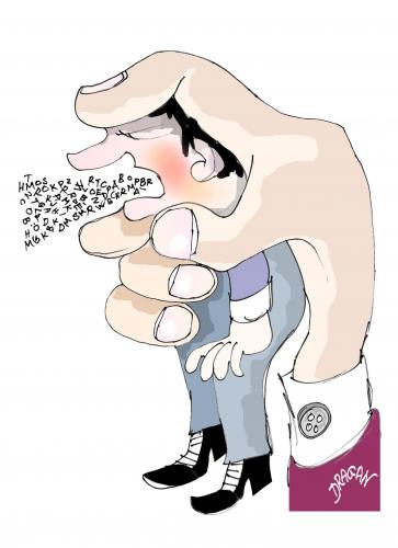 Cartoon: Spray (medium) by Dragan tagged spray