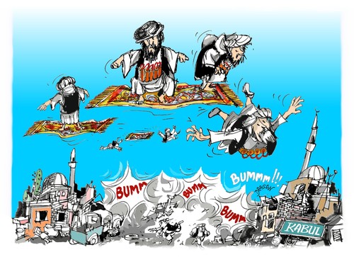 Cartoon: Taliban (medium) by Dragan tagged taliban,afganistan,kabul,teroristas,bagram,politics,cartoon,political