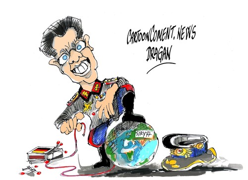 Cartoon: Thomas de Maiziere-Patriot (medium) by Dragan tagged thomas,de,maiziere,patriot,alemania,syria,defensa,antimisil,politics,cartoon