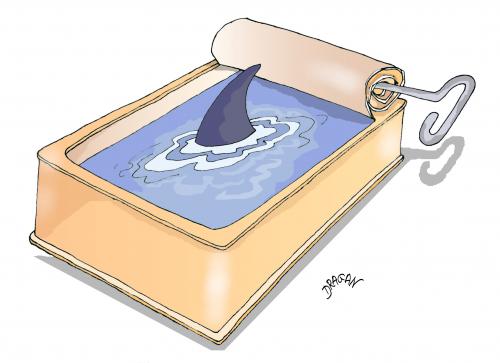 Cartoon: tiburon (medium) by Dragan tagged tiburon