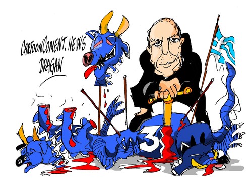 Cartoon: Yanis Varufakis-Eurogrupo-3 (medium) by Dragan tagged yanis,varufakis,eurogrupo,banco,central,europeo,bce,fondo,monitario,internacional,fmi,europa,politics,cartoon