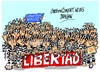 Cartoon: a favor de la libertad (small) by Dragan tagged libertad,manifestaciones,politics,cartoon