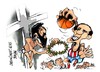Cartoon: Barak Obama- pascua (small) by Dragan tagged barak,obama,celebracion,de,pascua,eeuu,sad,casa,blanca,cartoon
