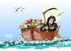 Cartoon: Canarias-Perdoname hijo mio (small) by Dragan tagged canarias,cayuco