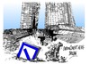 Cartoon: Deutsche Bank-caida (small) by Dragan tagged deutsche,bank,caida,cricis,economia,negocio,cartoon