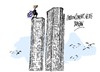 Cartoon: Deutsche Bank-dificultad (small) by Dragan tagged deutsche,bank,frankfurt,alemania,negocio
