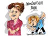 Cartoon: Dilma Rousseff-modelo Angela (small) by Dragan tagged dilma,rousseff,europa,cricis,recesion,politics,cartoon