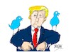 Cartoon: Donald Trump-The Birds (small) by Dragan tagged donald,trump,the,birds,twiter