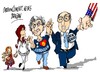 Cartoon: Macri-Lewis-Lago Escondido (small) by Dragan tagged mauricio,macri,joe,lewis,lago,escondido,argentina,politics,cartoon