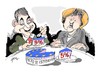 Cartoon: Merkel y Zapatero (small) by Dragan tagged angela merkel rodriguez zapatero alemania union europea spain politics cartoon