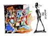 Cartoon: Picasso-Giacometti-puja (small) by Dragan tagged pablo,picasso,alberto,giacometti,casa,de,subastas,londinense,christies,en,nueva,york,cartoon