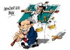 Cartoon: Silvio Berlusconi-protesta (small) by Dragan tagged silvio,berlusconi,italia,justicia,condena,politics,cartoon