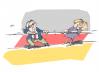 Cartoon: SPD-CDU (small) by Dragan tagged spd,cdu,steinmeier,merkel
