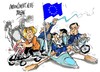 Cartoon: Union Europea-cumbre (small) by Dragan tagged cumbre,bruselas,union,europea,ue,canciller,angela,merkel,presupuestos,politics,cartoon