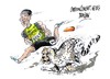 Cartoon: Usain Bolt-Hombre Bala (small) by Dragan tagged usain,bolt,hombre,bala,jamaica,londres,velocidad,juegos,olimpicos,deporte,cartoon