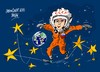 Cartoon: Valentina Tereshkova-medio siglo (small) by Dragan tagged valentina,tereshkova,rusia,cosmonauta,vostok,cartoon