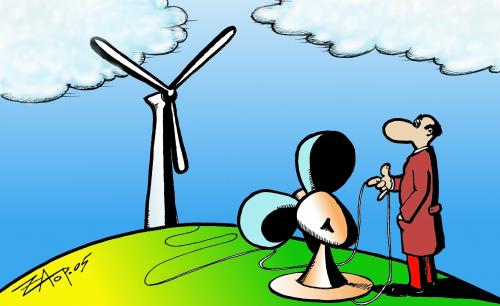 Cartoon: electricity is fun 2 (medium) by johnxag tagged fan,funny,electricity