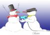 Cartoon: electricity is fun (small) by johnxag tagged electricity,funny,snowman,winter,humour,robbery