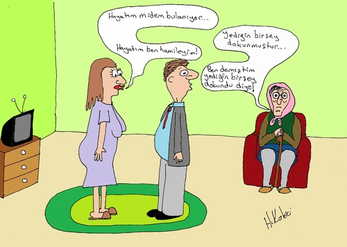 Cartoon: Kaynana (medium) by kaleci tagged cypriot