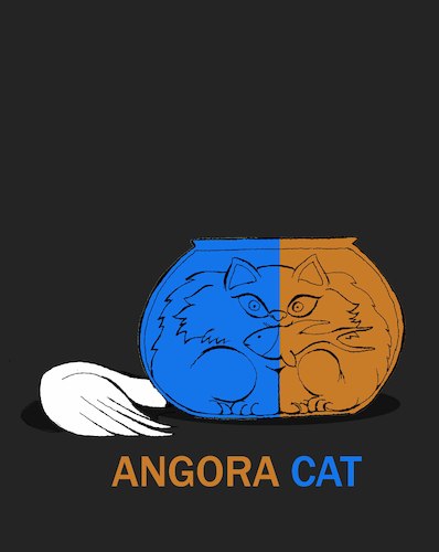 Cartoon: Angora Cat... (medium) by berk-olgun tagged angora,cat