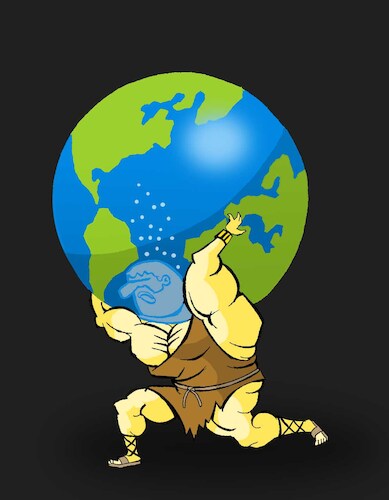 Cartoon: Atlas... (medium) by berk-olgun tagged atlas