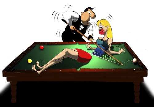 Cartoon: Billiard Show... (medium) by berk-olgun tagged billiard,show