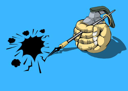 Cartoon: Boom... (medium) by berk-olgun tagged boom