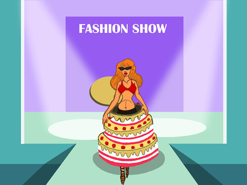 Cartoon: Cake Girl... (medium) by berk-olgun tagged cake,girl