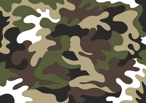 Cartoon: Camouflage... (medium) by berk-olgun tagged camouflage