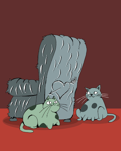 Cartoon: Cat in Love... (medium) by berk-olgun tagged cat,in,love