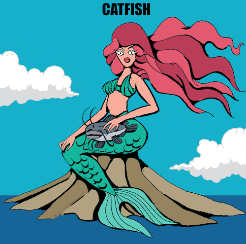 Cartoon: Catfish... (medium) by berk-olgun tagged catfish