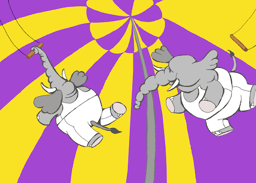 Cartoon: Circus Elephants... (medium) by berk-olgun tagged circus,elephants