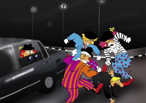 Cartoon: Clown Mafia... (medium) by berk-olgun tagged clown,mafia