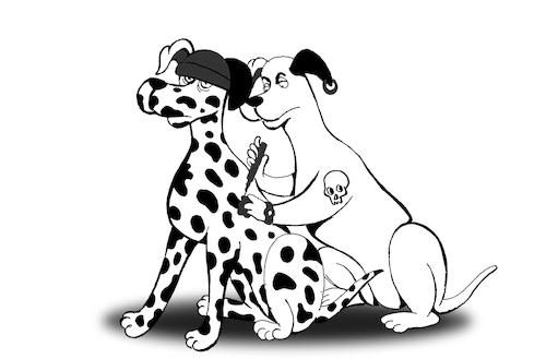 Cartoon: Dalmatians... (medium) by berk-olgun tagged dalmatians