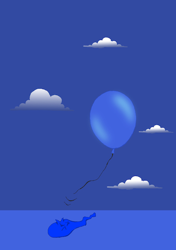Cartoon: Death of a Balloon... (medium) by berk-olgun tagged death,of,balloon